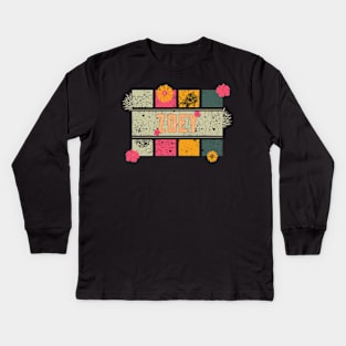 80s // Name // zoey // Retro Style Kids Long Sleeve T-Shirt